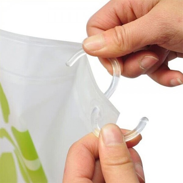 HiGift 36 Pack Transparent Shower Curtain Rings Curtain C Rings Hook Hanger Bath Drape Loop Clip Glide