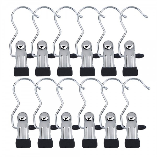 Higift (Set of 12) Portable Laundry Hook Boot Hang...