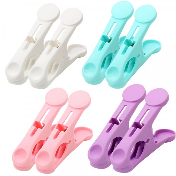 HiGift 8 Pack Beach Towel Clips Pool Chair Clips Towel Holder in Fun Bright Colors - Keep Your Towels from Blowing Away,Jumbo Size Heavy Duty Clip